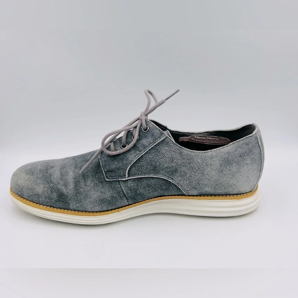 Cole Haan Grand.OS Original Gray Suede Oxford Shoes Men’s Size 11